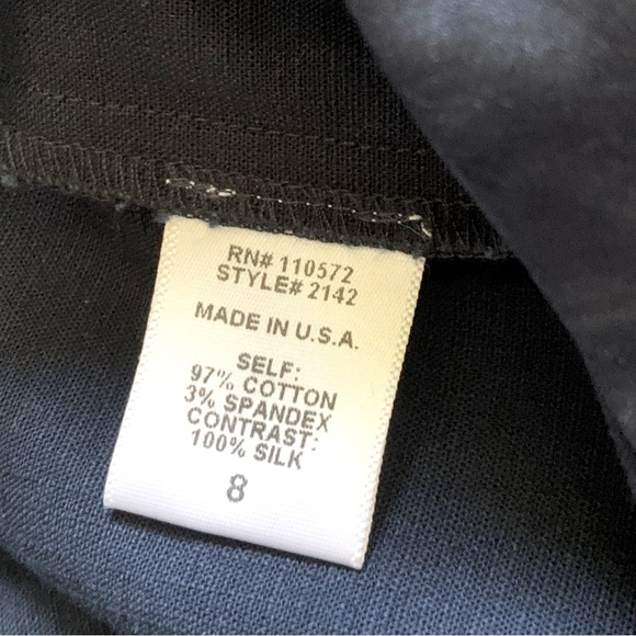 Cynthia Vincent Nautical Sailor Coastal Button Cotton/Silk Wide Leg Pant Size 8 - Picture 9 of 9